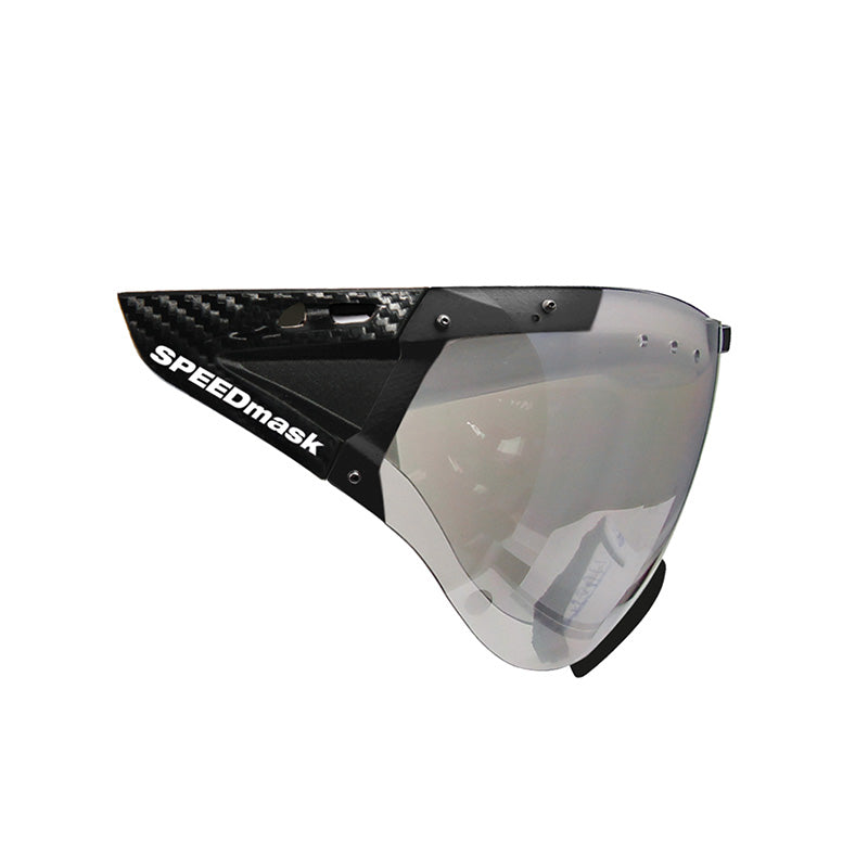 CASCO Speedmask Carbonic Black Adapter Plates Clear Silver