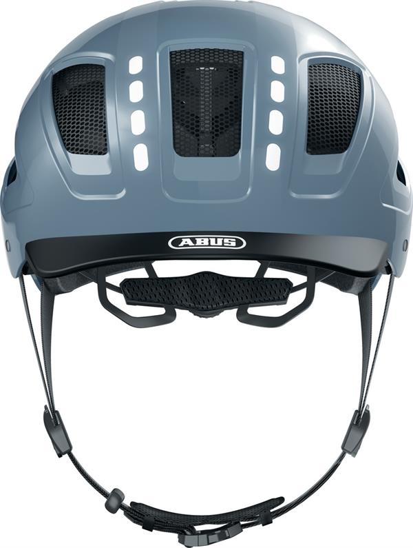 Abus Hyban 2.0 Led Signal Glacier Shiny - Fahrradhelm mit LED-Licht