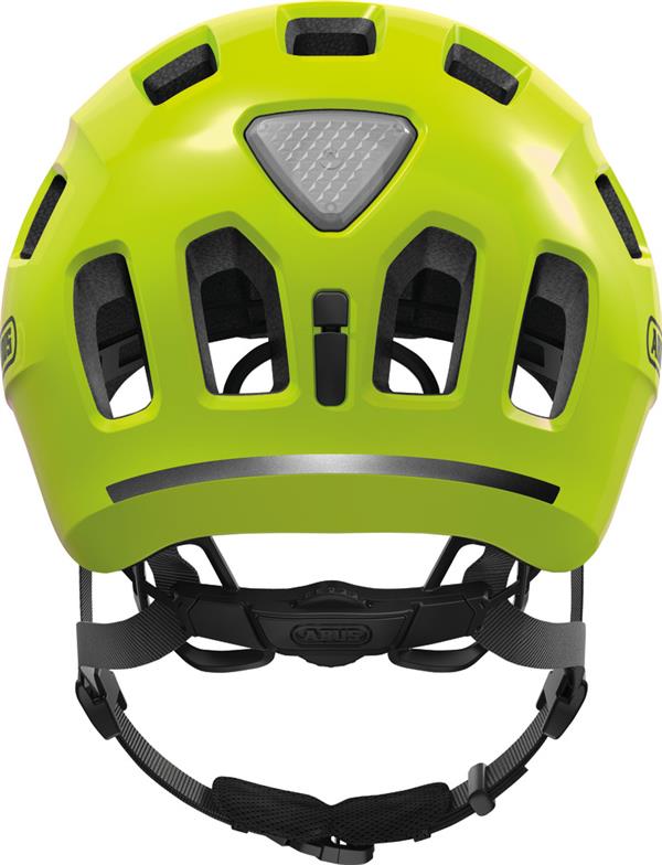 Abus Youn-I 2.0 Signal Yellow med LED lys | gul cykelhjelm til børn og unge
