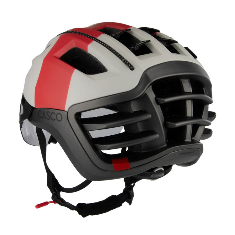 Casco Speedairo Nitro Silk Gray Cream Red