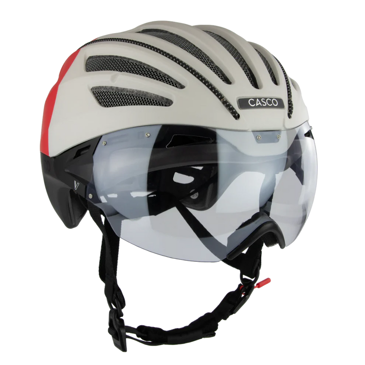 Casco Speedairo Nitro Silk Gray Cream Red