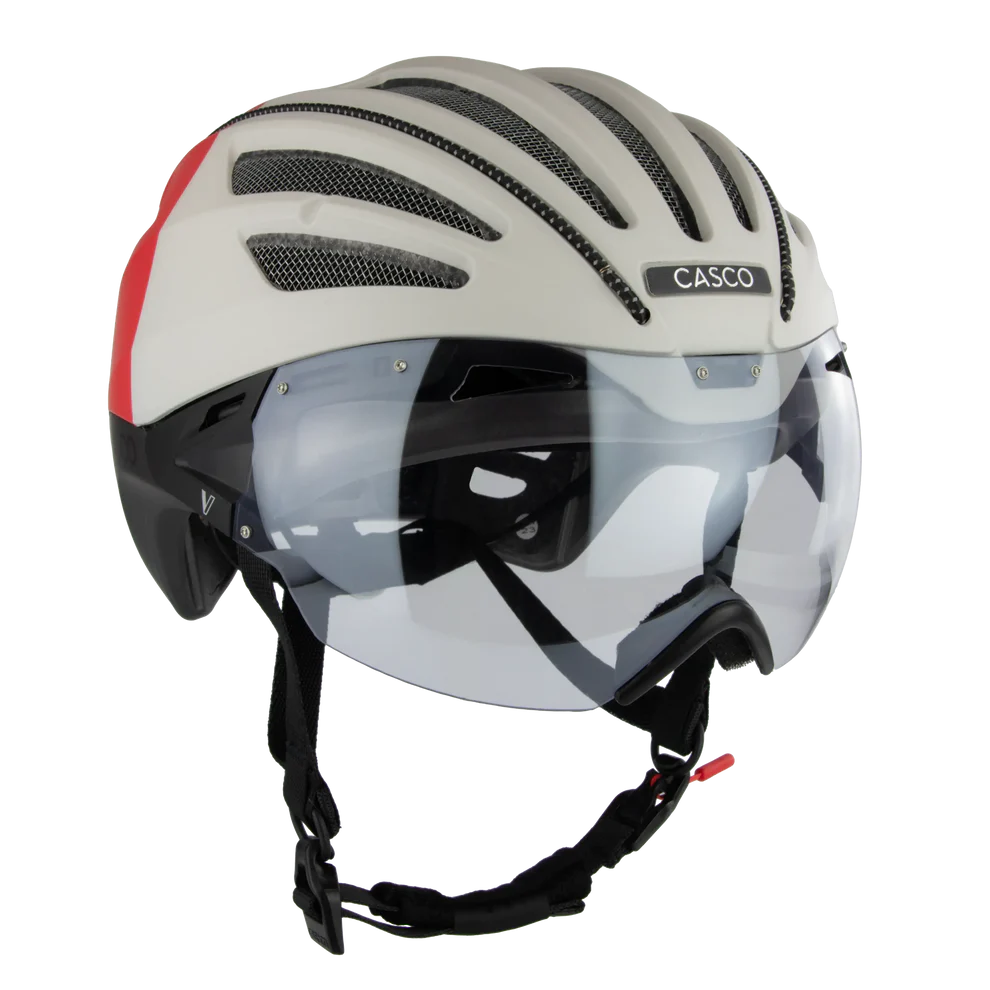 Casco Speedairo Nitro Silk Gray Cream Red