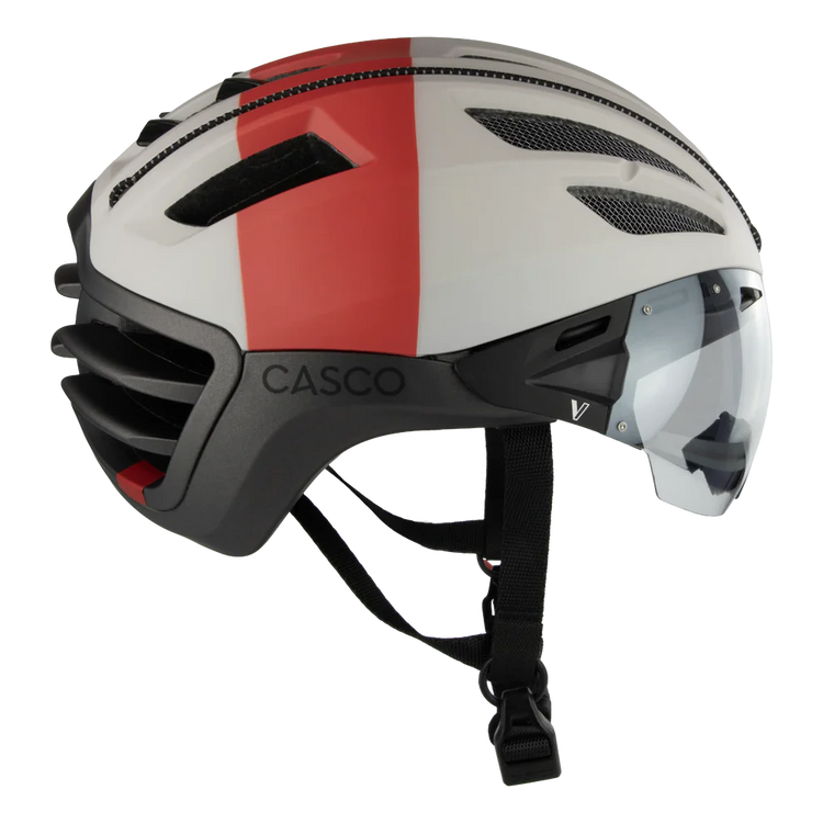 Casco Speedairo Nitro Silk Gray Cream Red