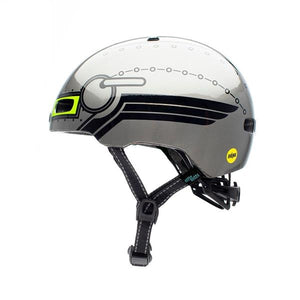 Nutcase Little Nutty Robo Boy Gloss Mips | børnecykelhjelm med robotmotiv